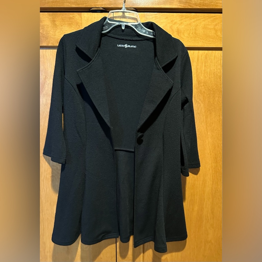 Laura Hlavac Black Open Front Cardigan